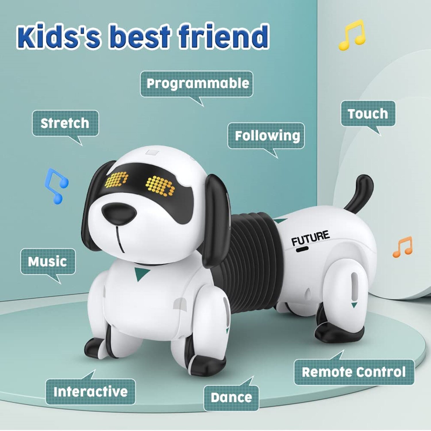 지능형 로봇 개 2.4G 어린이 무선 원격 제어 이야기 스마트 전자 애완견 장난감, 프로그래밍 가능한 새로운 선물